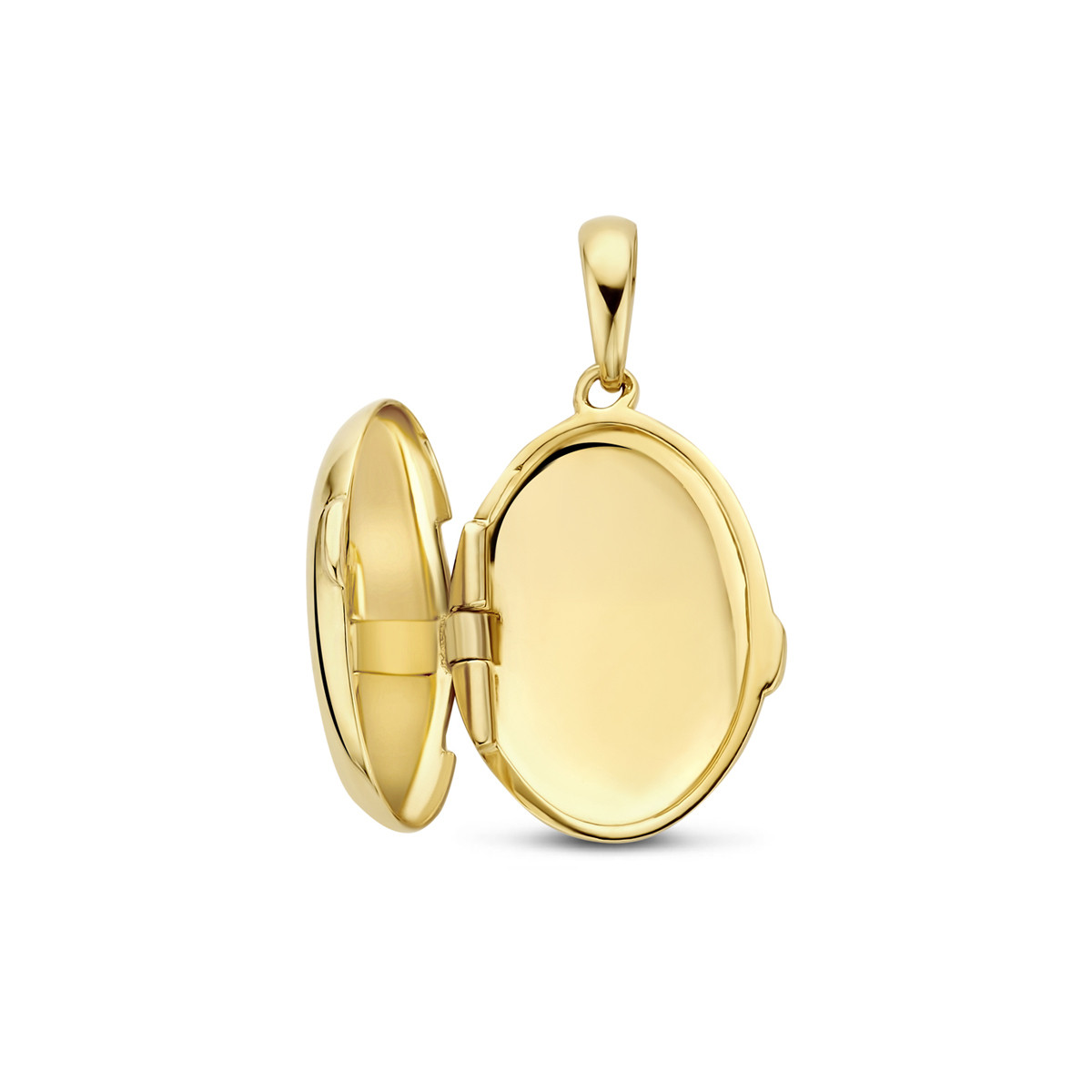 14-karaat gouden ovaal medaillon 10 mm breed - Hoogte 19.5 mm
