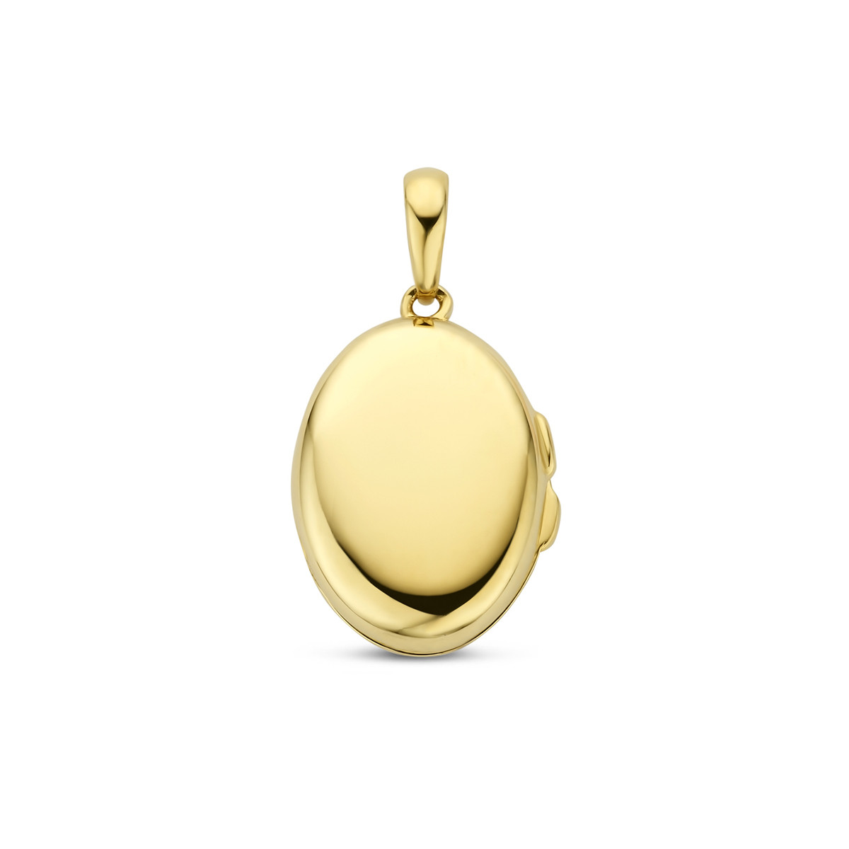 14-karaat gouden ovaal medaillon 10 mm breed - Hoogte 19.5 mm