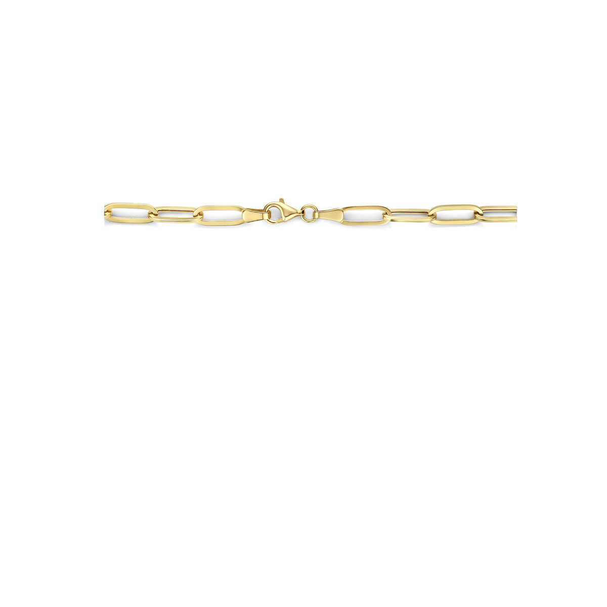 14-karaat gouden paperclip ketting 5 mm - Lengte 44 cm