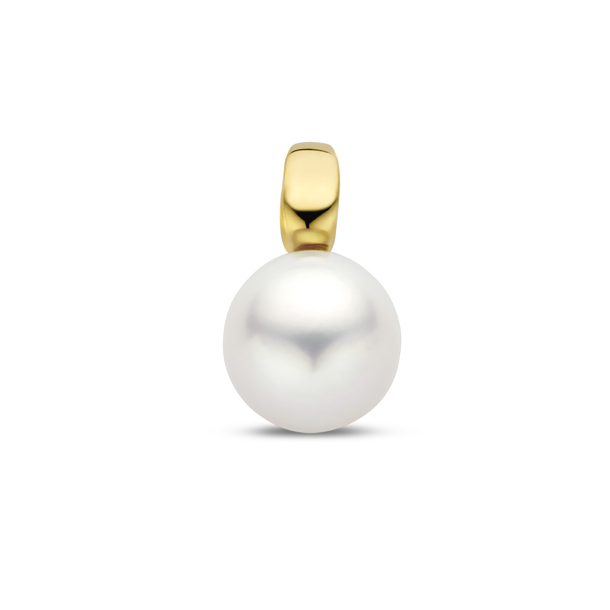 14-karaat gouden parel hanger - 16.5 x 10 mm