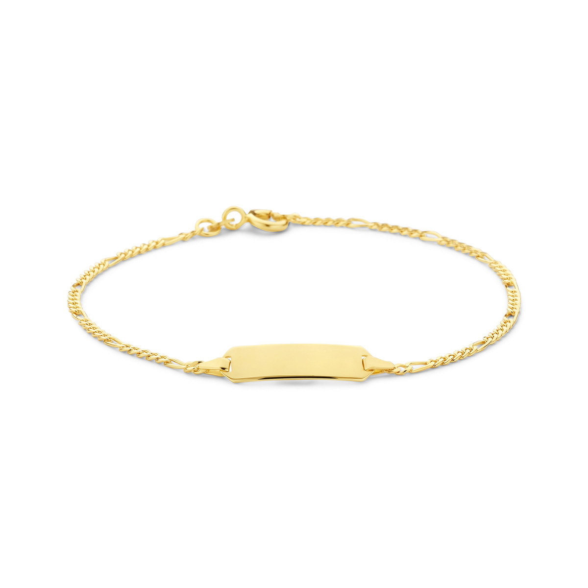14-karaat gouden plaatarmband - Lengte 19 cm