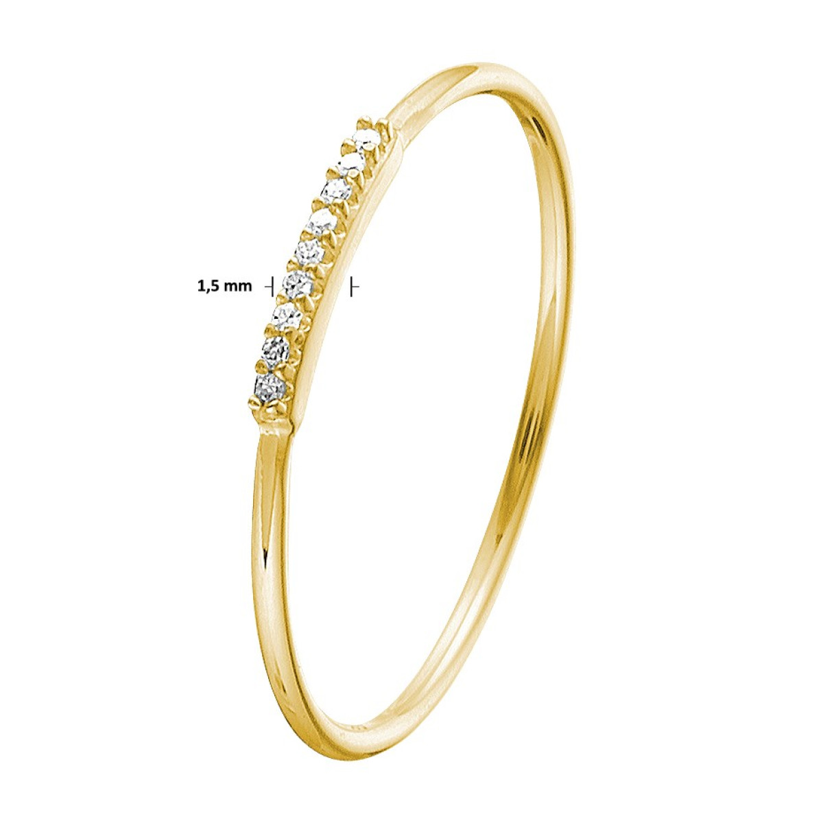 14 Karaat gouden ring met diamant