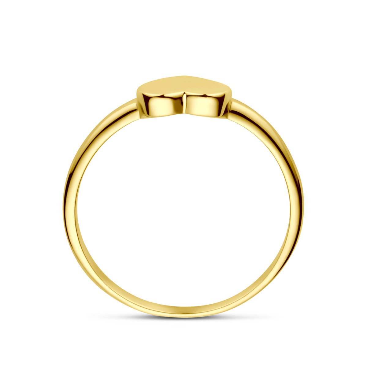 14-karaat gouden ring met dicht hartje