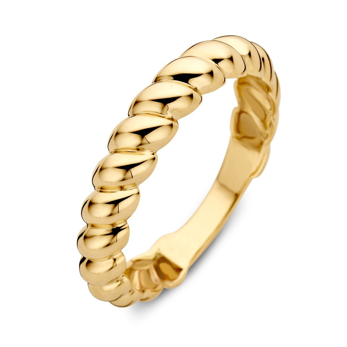 14-karaat gouden ring met gedraaide band van 4.3 mm