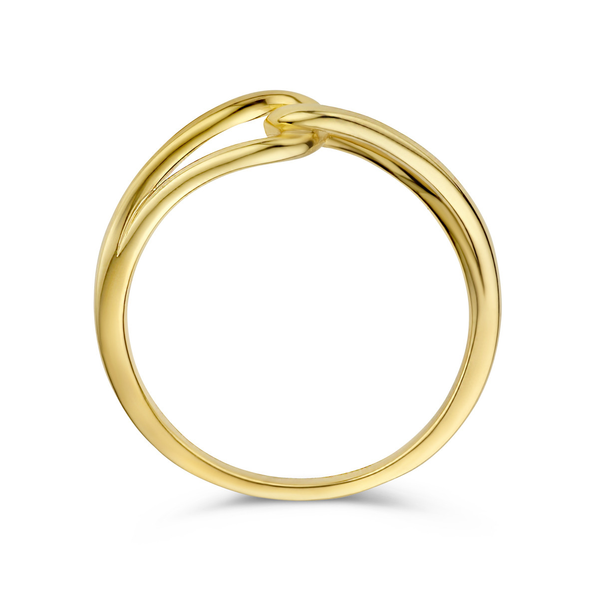 14-karaat gouden ring met schakel 5 mm