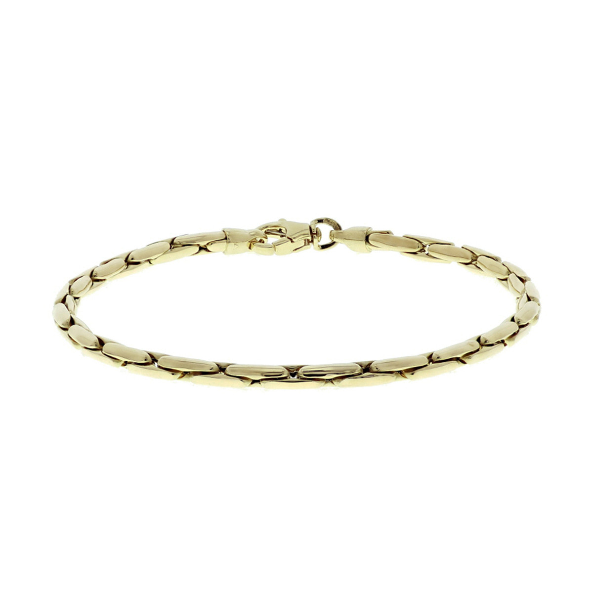 14-karaat gouden schakelarmband met cardano schakel 3 mm breed - Lengte 19 cm
