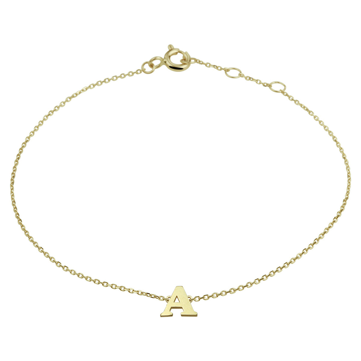Gouden armband met letter