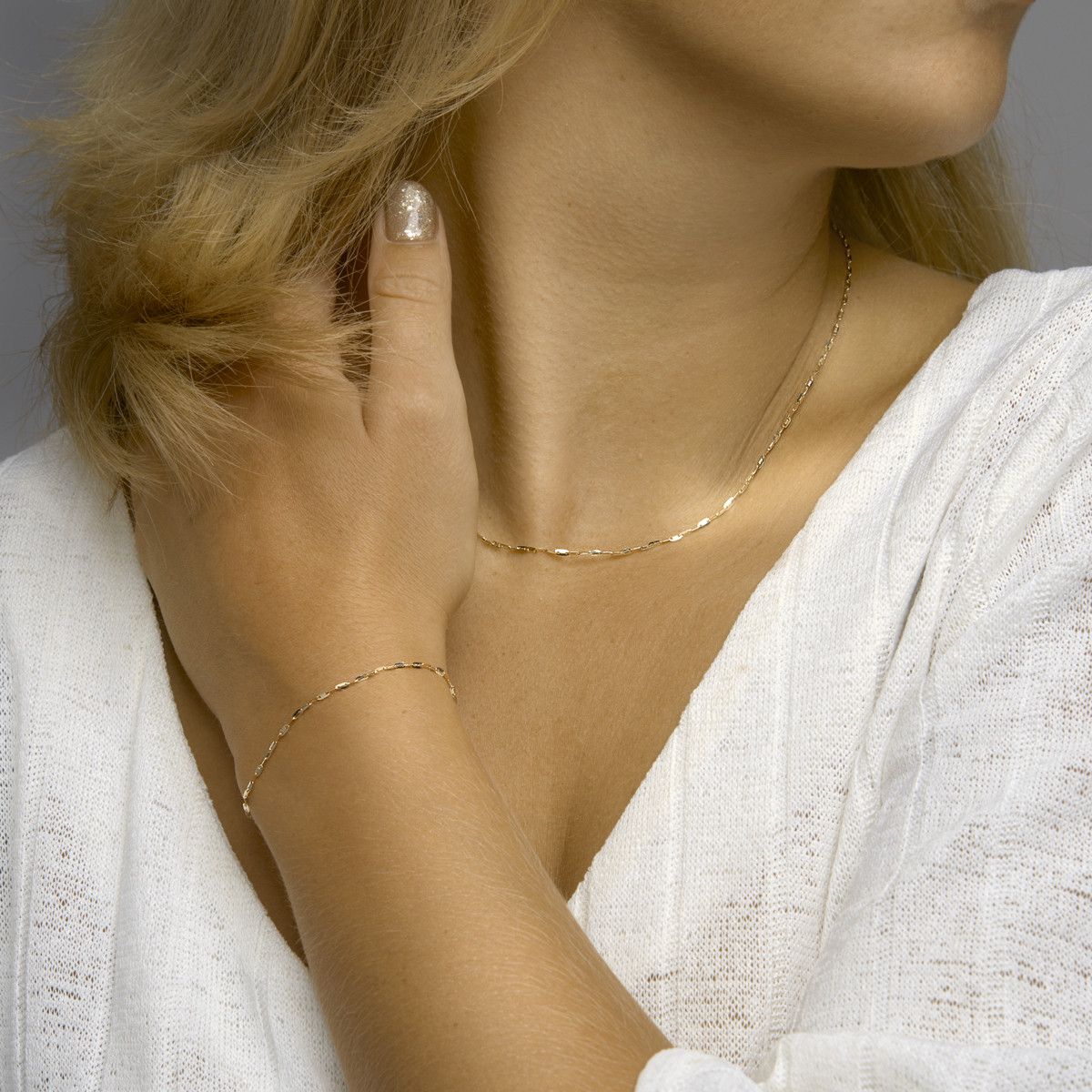 14-karaat gouden schakelarmband met ronde schakels glanzend 1.5 mm breed - Lengte 16-17-18 cm