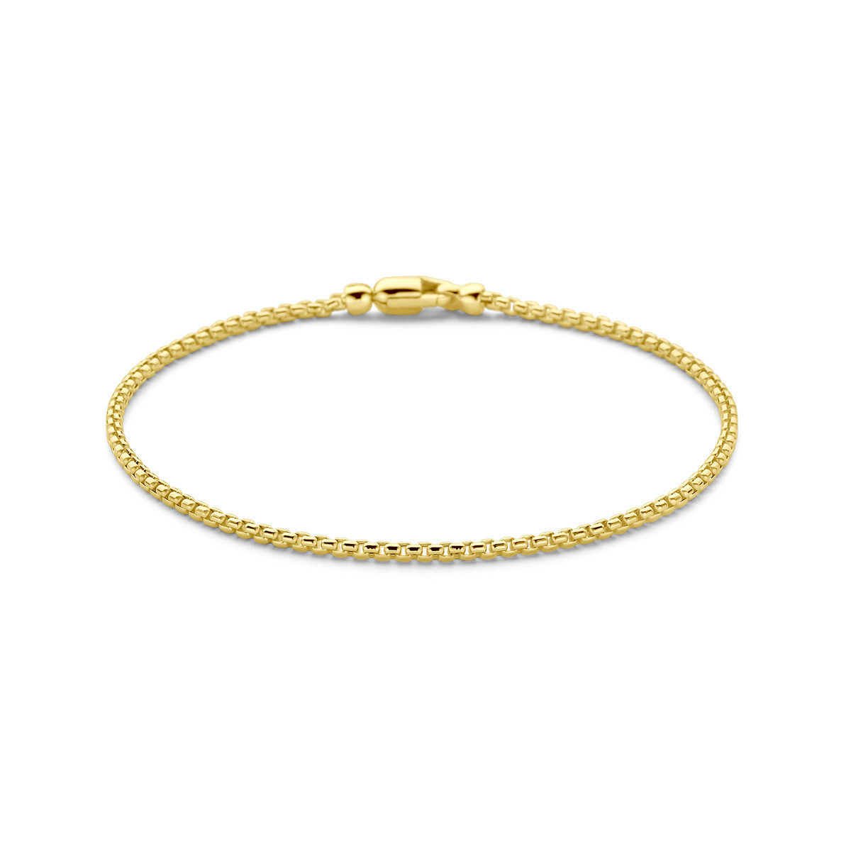 14-karaat gouden schakelarmband met Venetiaanse schakel 1.7 mm breed - Lengte 18 cm