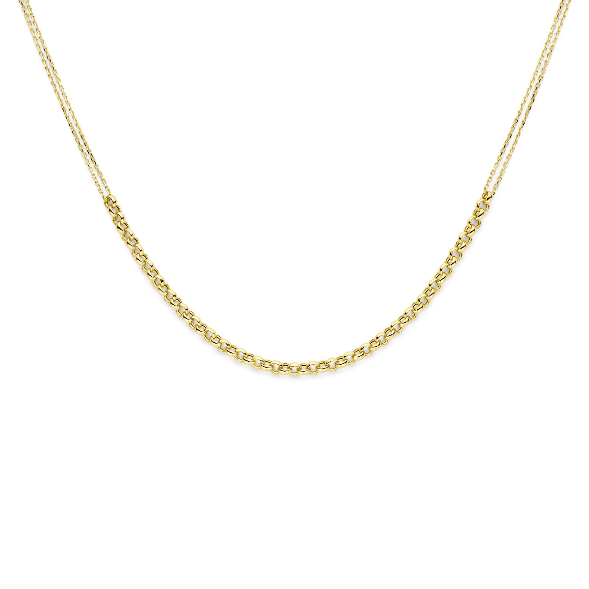 14-karaat gouden schakelketting 3.5 mm breed - Lengte 41 cm t/m 44 cm