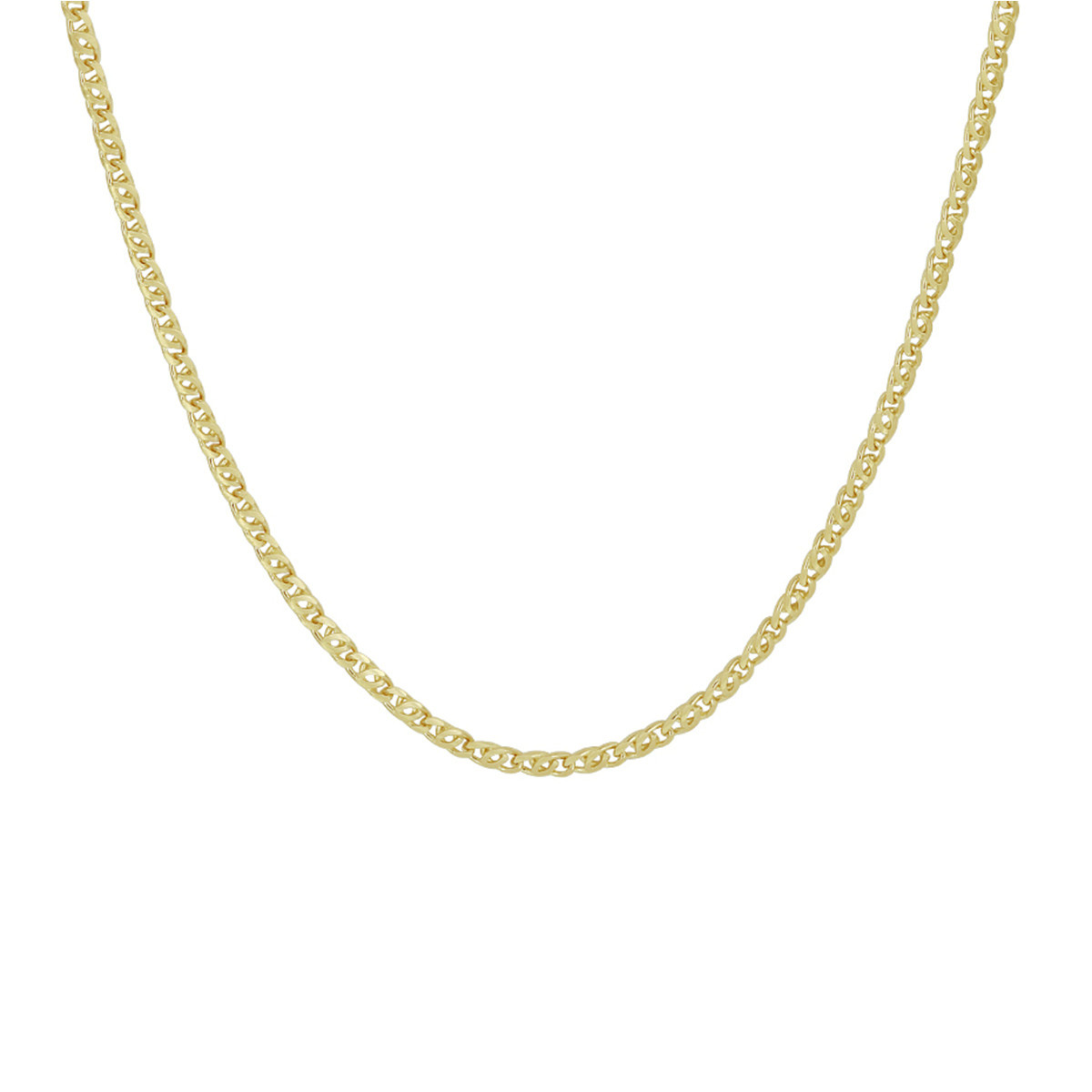 14-karaat gouden schakelketting glanzend valkenoog 1.9 mm breed - Lengte 45 cm