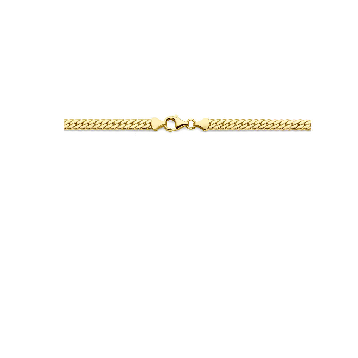 14-karaat gouden schakelketting gourmet 4.5 mm - Lengte 45 cm