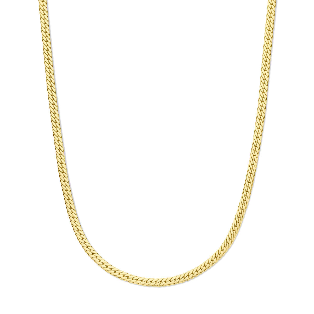 14-karaat gouden schakelketting gourmet 4.5 mm - Lengte 45 cm