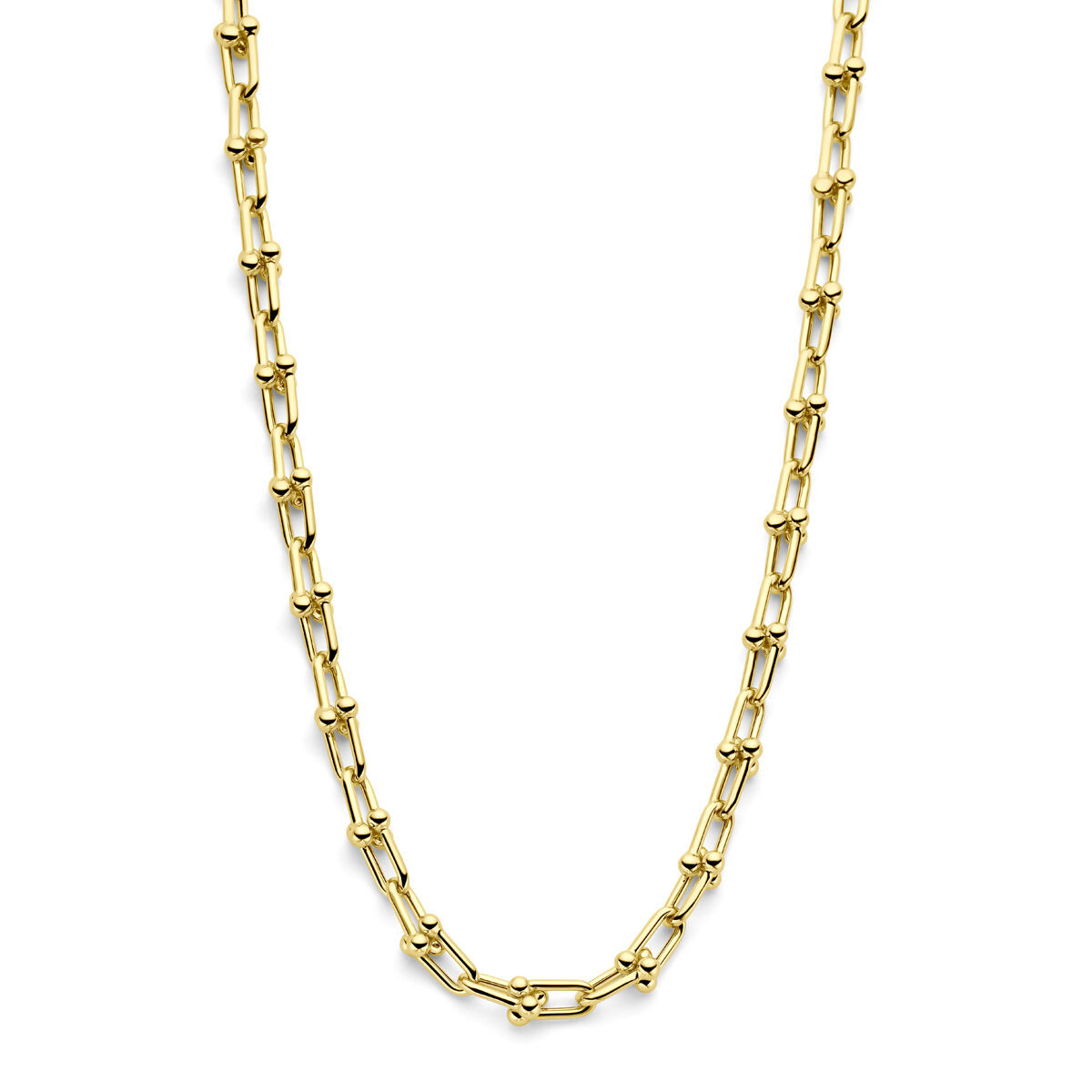 14-karaat gouden schakelketting gourmet 9 mm - Lengte 45 cm