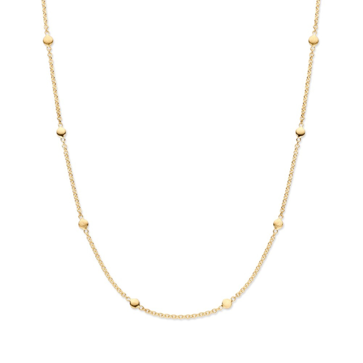 14-karaat gouden schakelketting met cirkels van 3.5 mm - Lengte 45 cm