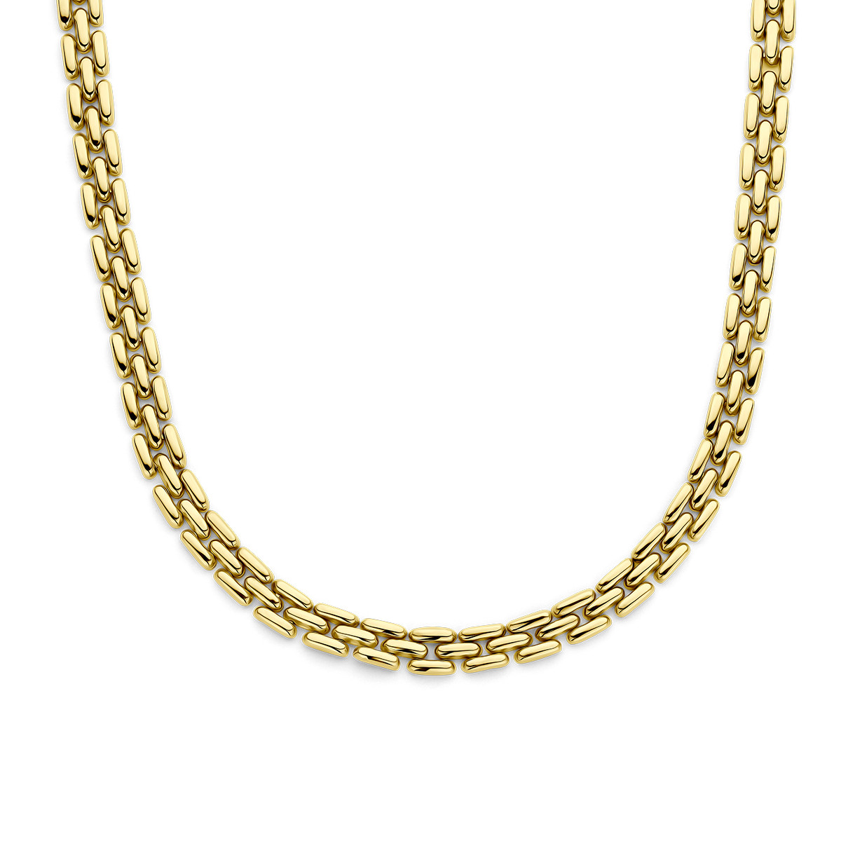 14-karaat gouden schakelketting met panterschakel van 6.5 mm - Lengte 44 cm