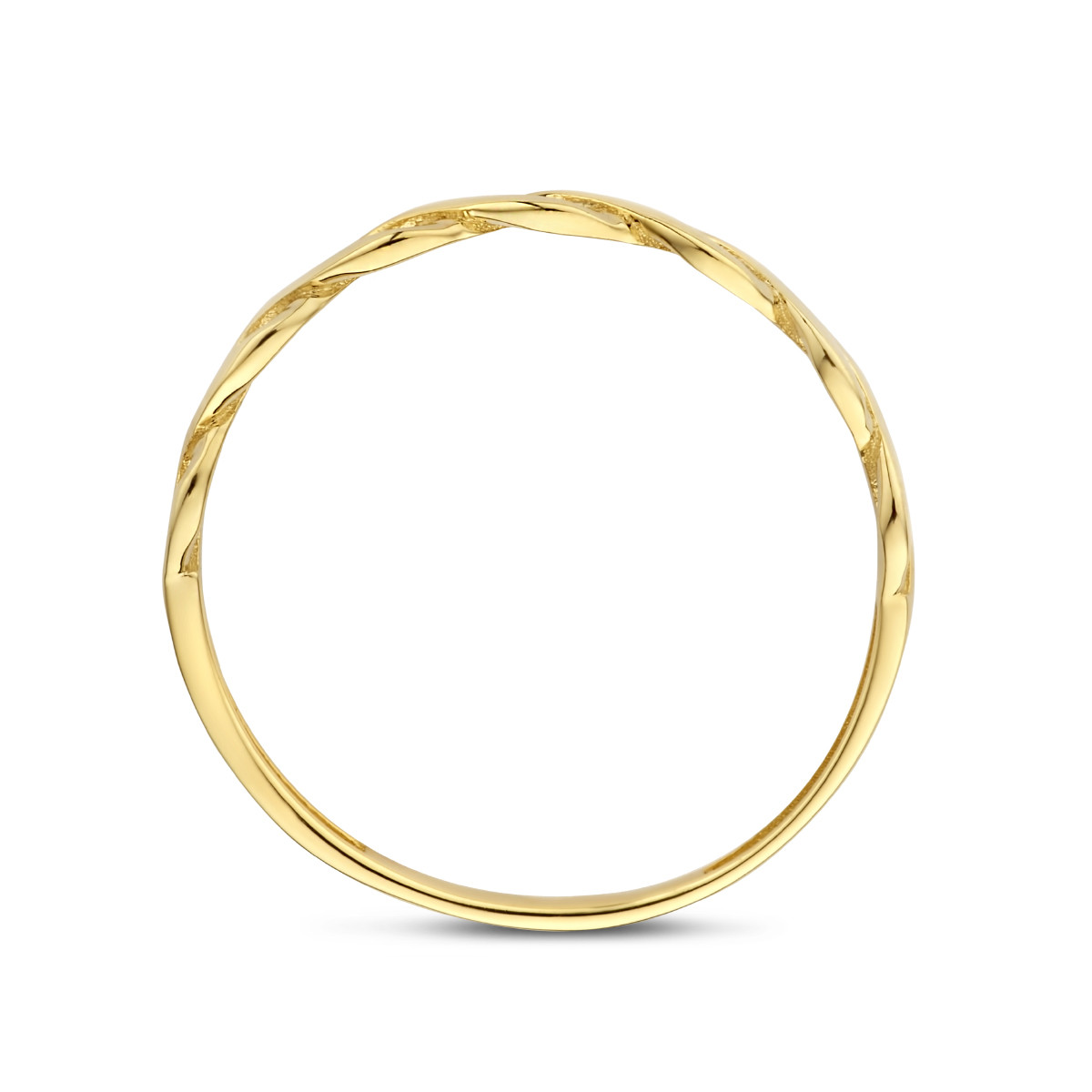14-karaat gouden schakelring 3 mm schakelmotief
