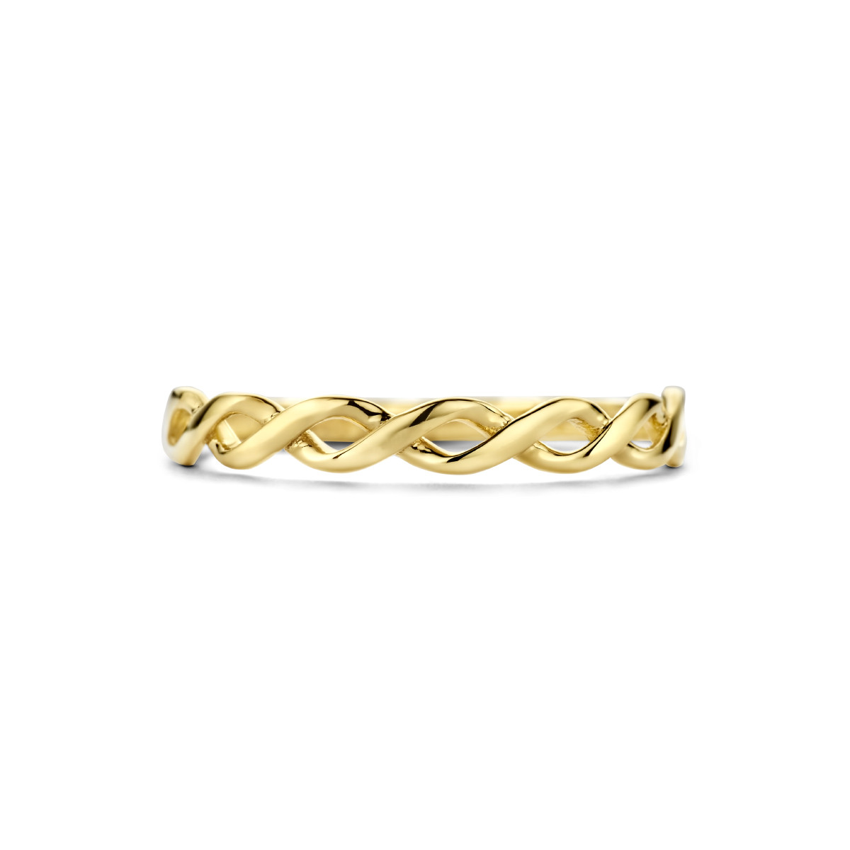 14-karaat gouden schakelring 3 mm schakelmotief