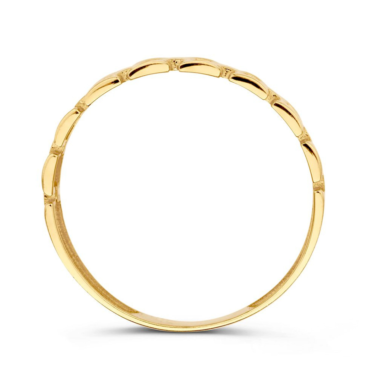 14-karaat gouden schakelring met rolex schakel van 5.5 mm breed