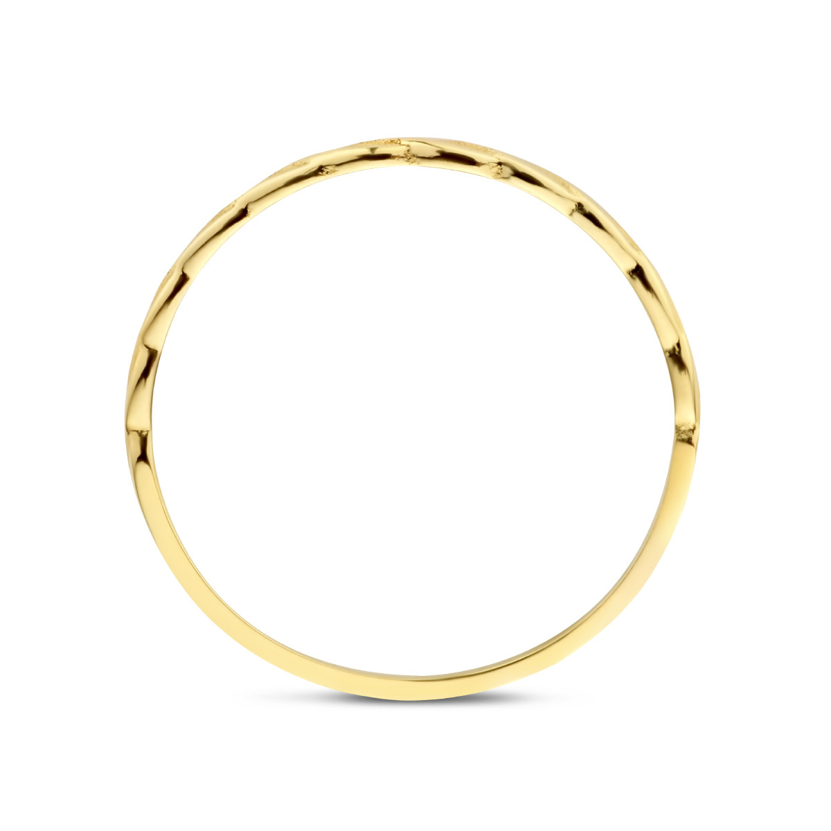 14-karaat gouden twist touw ring 1.5 mm breed