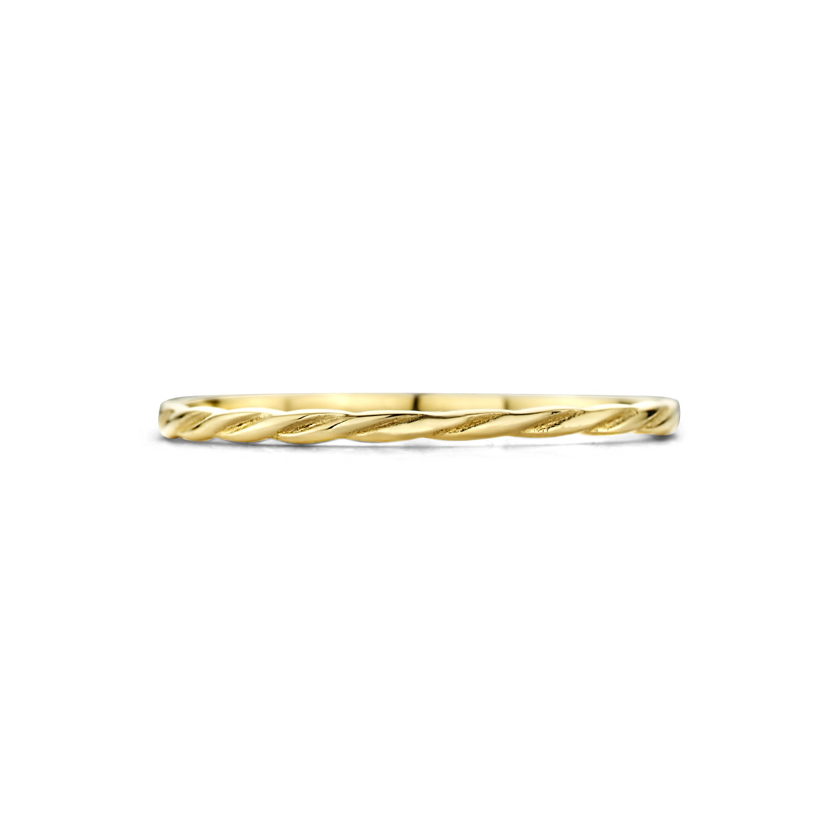 14-karaat gouden twist touw ring 1.5 mm breed