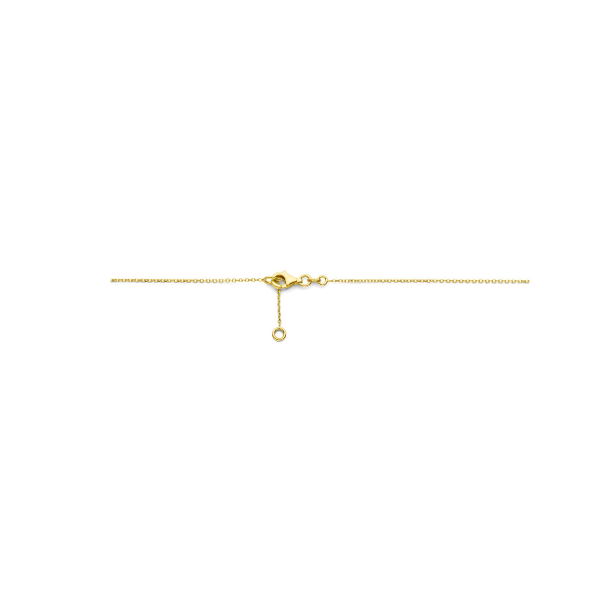 14-karaat gouden y-ketting met blauwe en London blue topaas - Lengte 45 - 47 cm