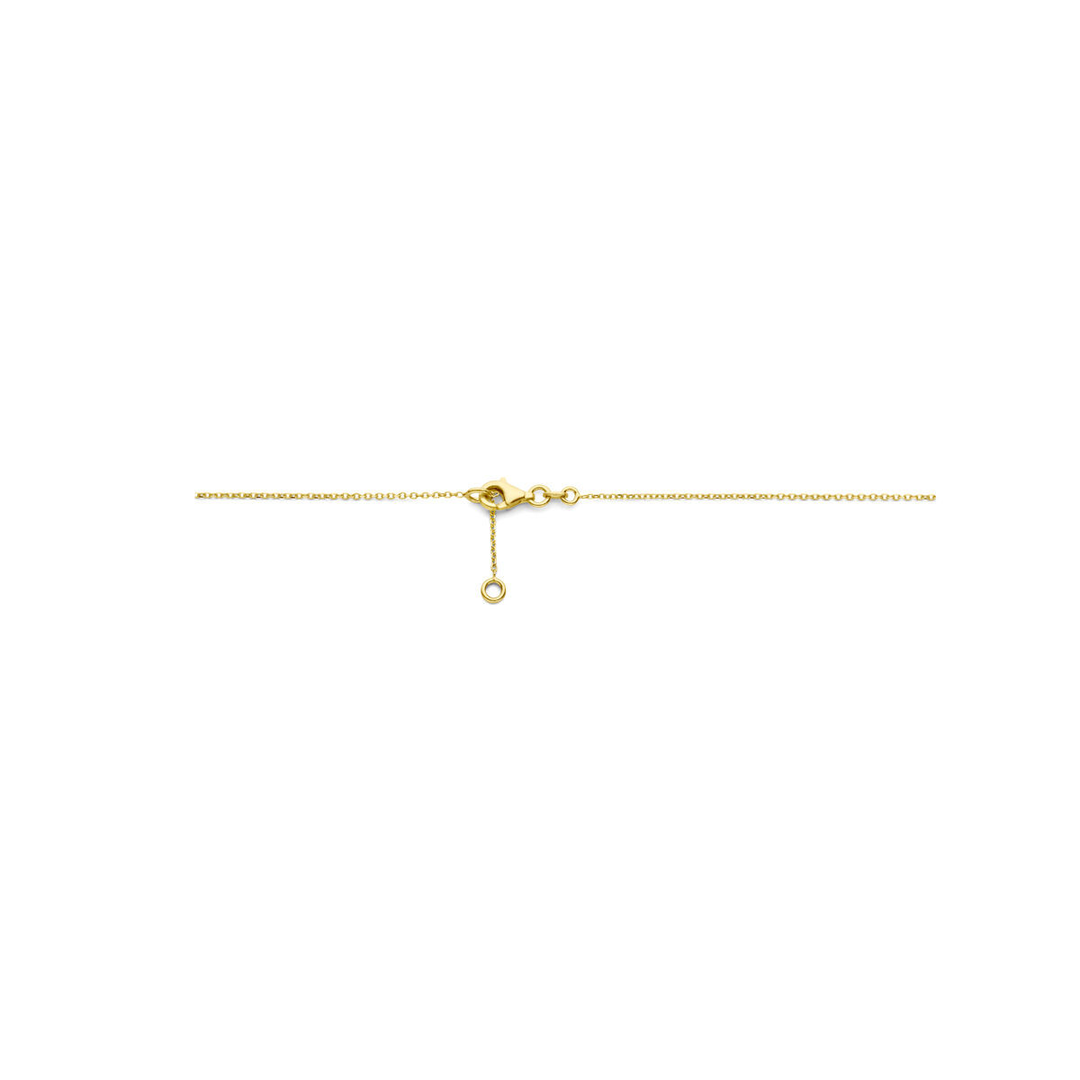 14-karaat gouden y-ketting met opaal en robijn - Lengte 45-47 cm