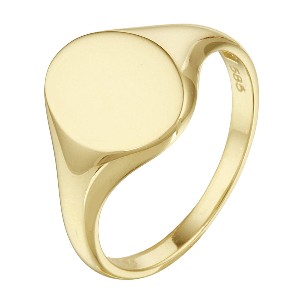 Gouden zegelring ovaal