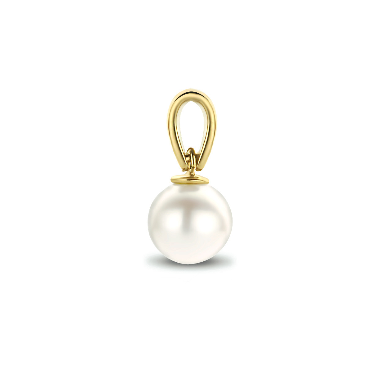14-karaat hanger met parel - Diameter 6 mm