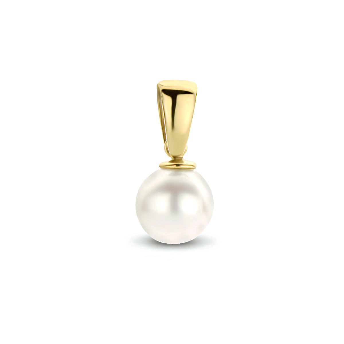 14-karaat hanger met parel - Diameter 6 mm