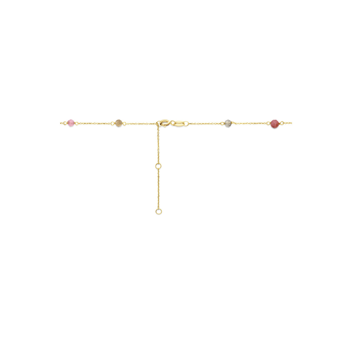 14-karaat ketting met toermalijn stenen 0.58 crt - Lengte 40 - 42 - 44 cm
