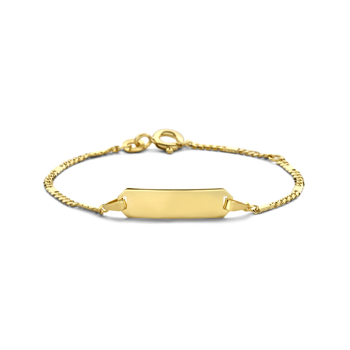 14-karaat kinder graveerarmband met combischakel