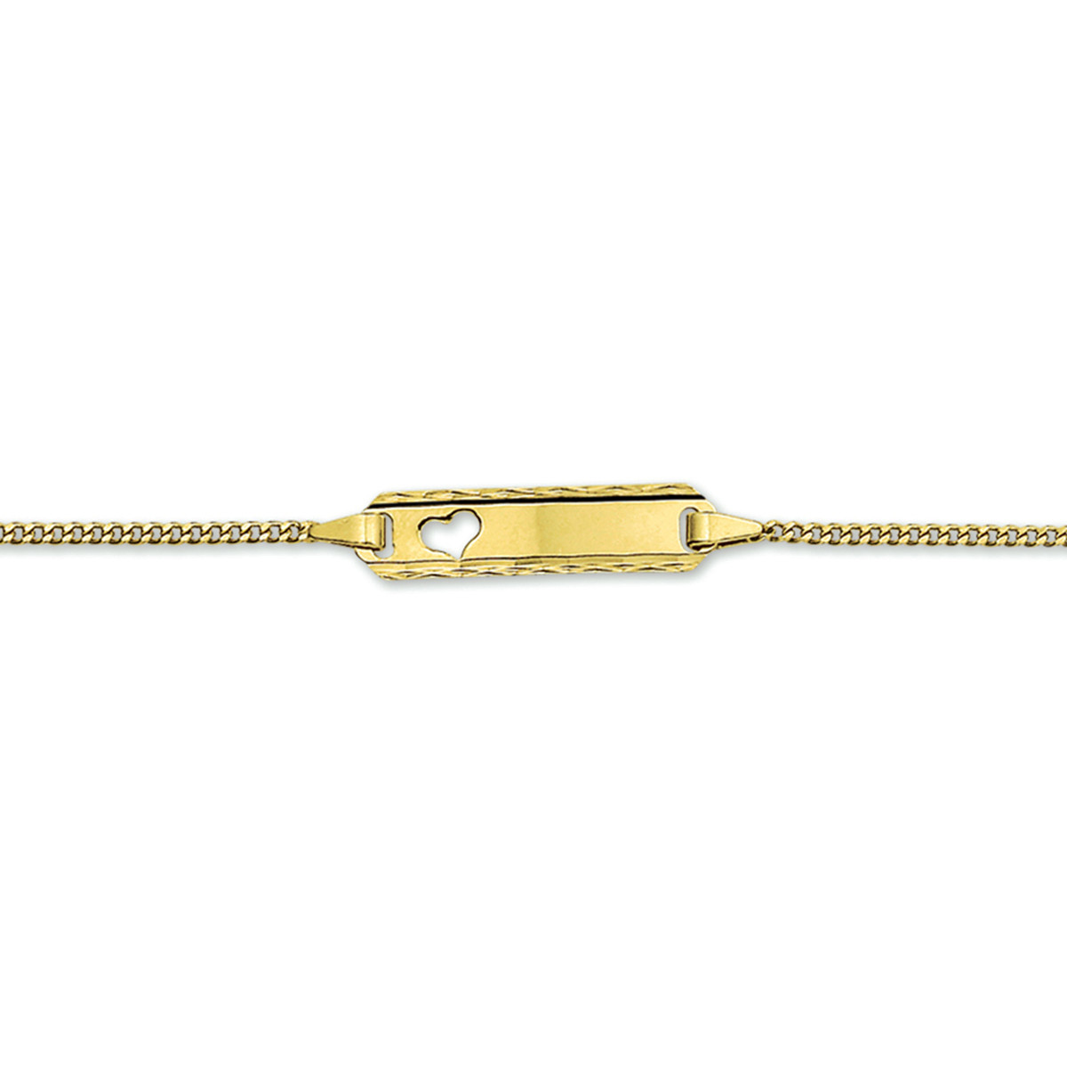 14-karaat kinder graveerarmband met hartje