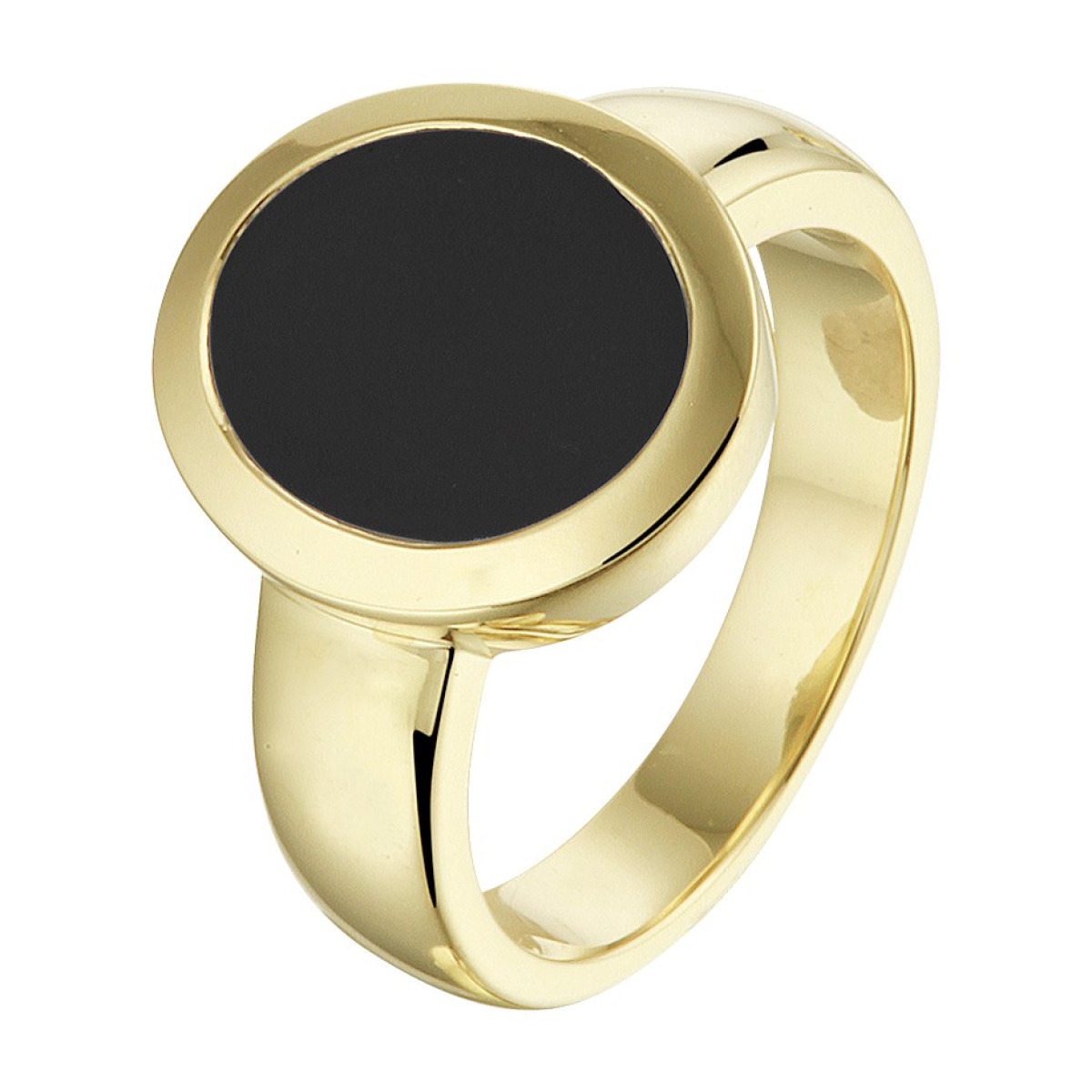 14-Karaat onyx zegelring dames