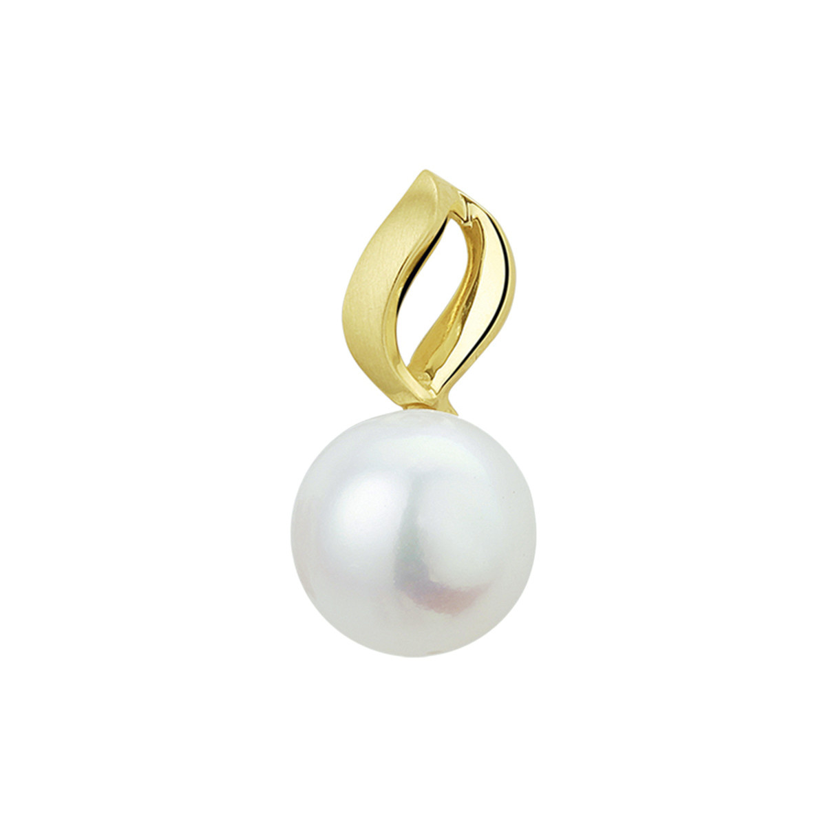 14-karaat parel hanger - Hoogte 19 mm