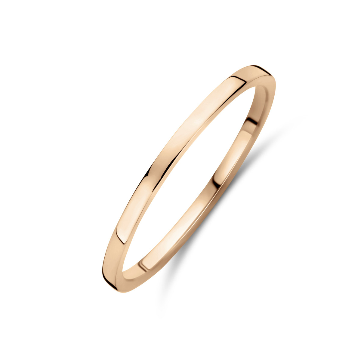 14-karaat roségouden aanschuifring glanzend afgewerkt 1.5 mm breed