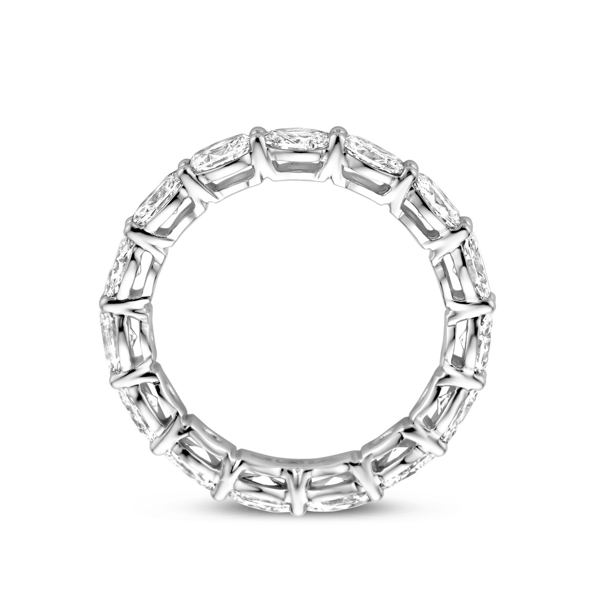 14-karaat witgouden ring met lab grown diamanten 2.24 crt 3.5 mm breed
