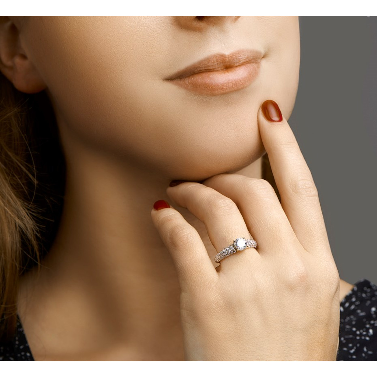 14 Krt gouden ring met zirkonia