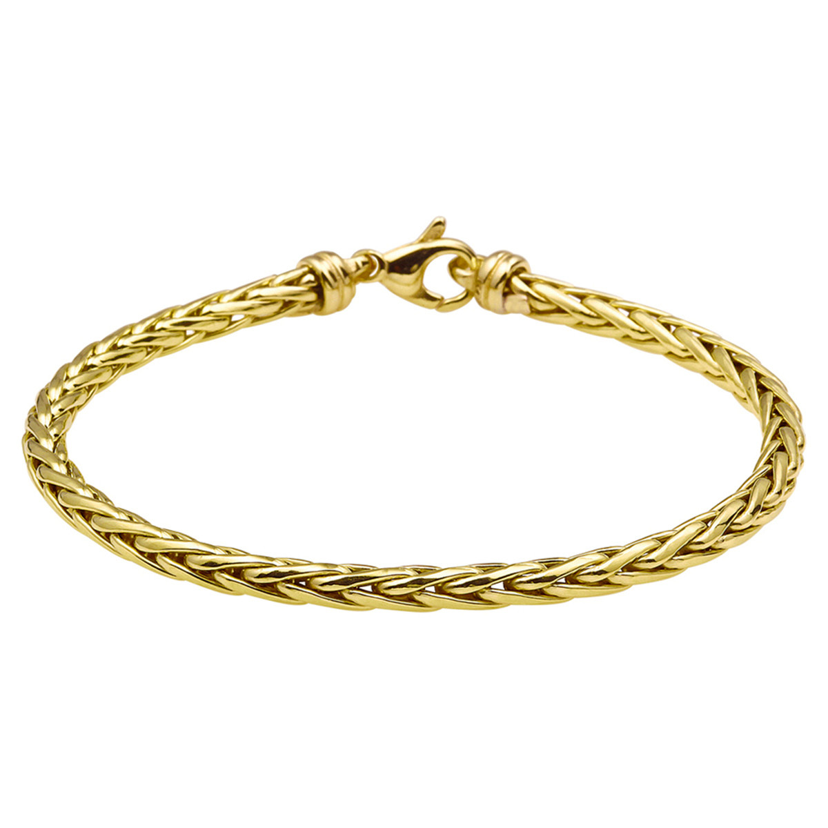 Zilgold vossenstaart armband 4.0 mm - Lengte 19 cm