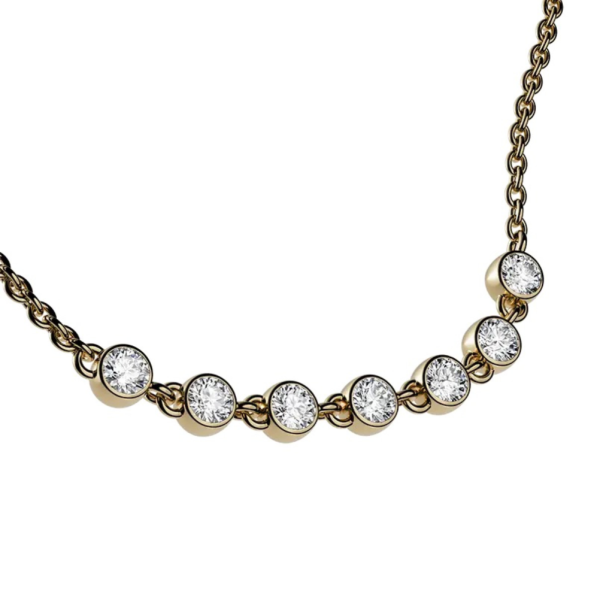 18-karaat Gouden Delve armband 005 met rond geslepen lab grown diamanten 0.42 crt - Lengte 16-17-18 cm