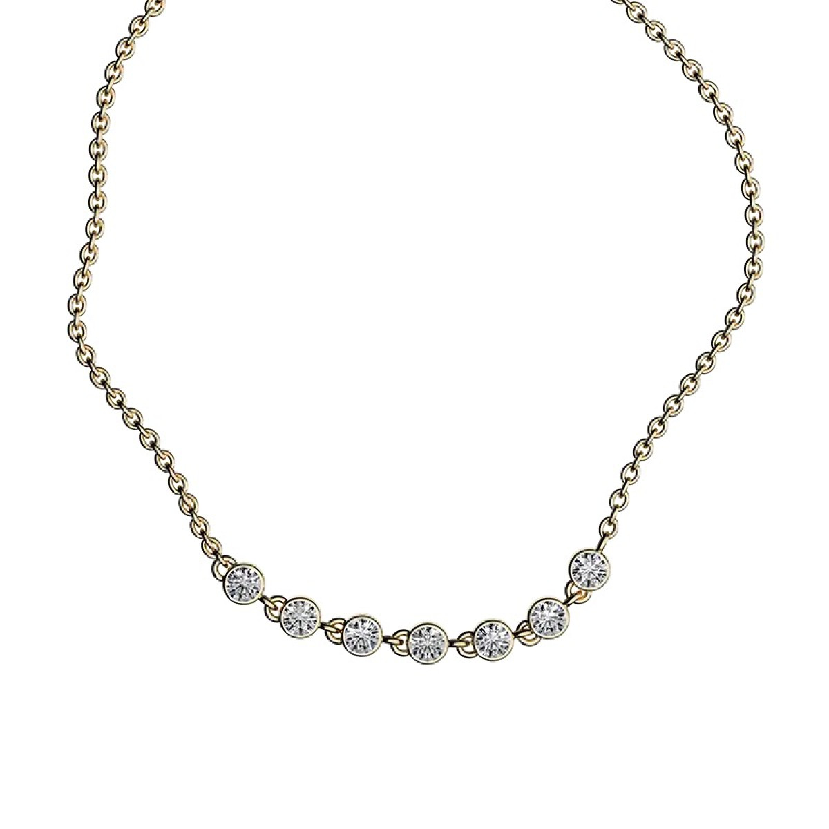 18-karaat Gouden Delve armband 005 met rond geslepen lab grown diamanten 0.42 crt - Lengte 16-17-18 cm