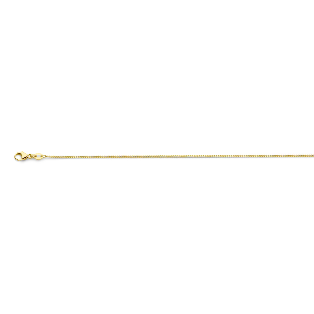 18-karaat gouden schakelketting gourmet 1.2 mm - Lengte 41-43-45-cm