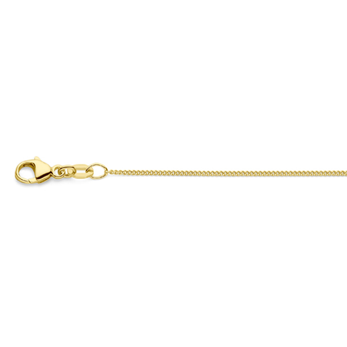 18-karaat gouden schakelketting gourmet 1 mm - Lengte 41-43-45-cm