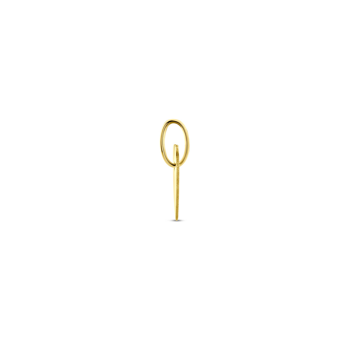 9-karaat goudkleurige graveerhanger met hart vorm 10.5 mm breed - Hoogte 13 mm