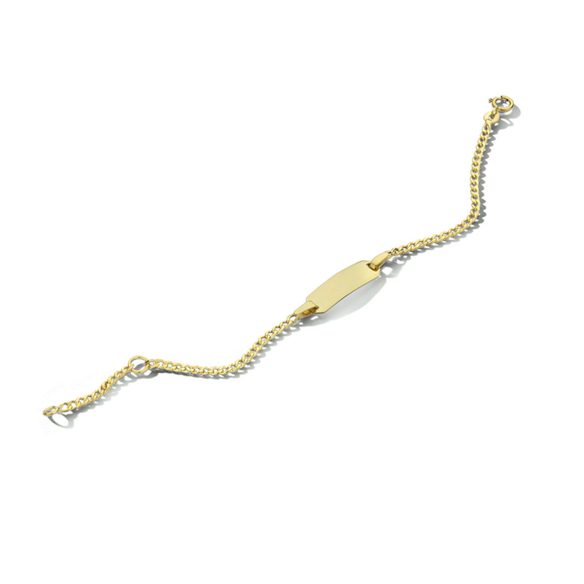 9-karaat gourmet kinder graveerarmband met plaat