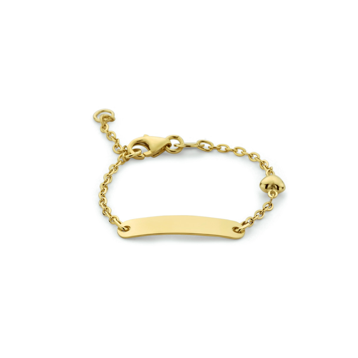 9-karaat graveerarmband kind met hartje