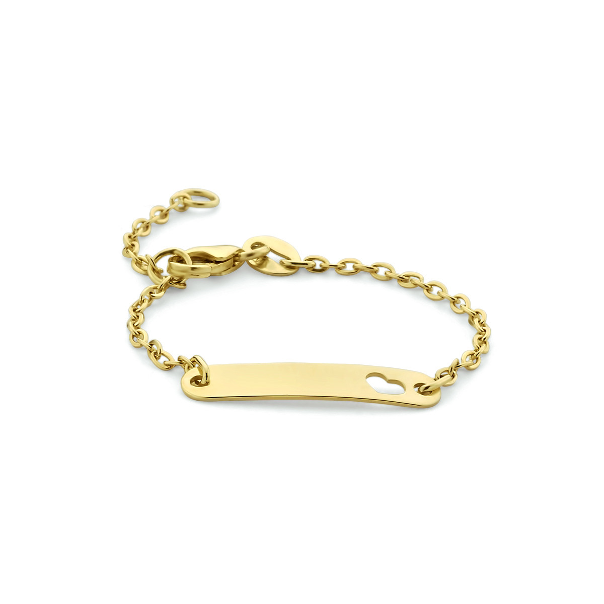 9-karaat kinder graveerarmband met hartje