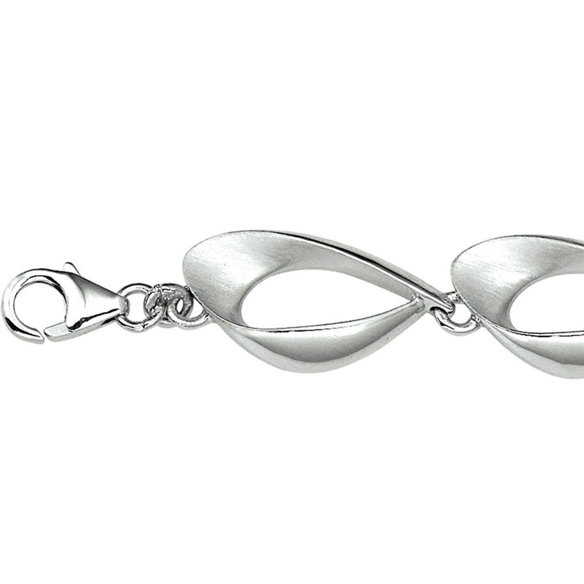 925 sterling zilveren schakelarmband met ovale schakels 11.5 mm breed - Lengte 19 cm