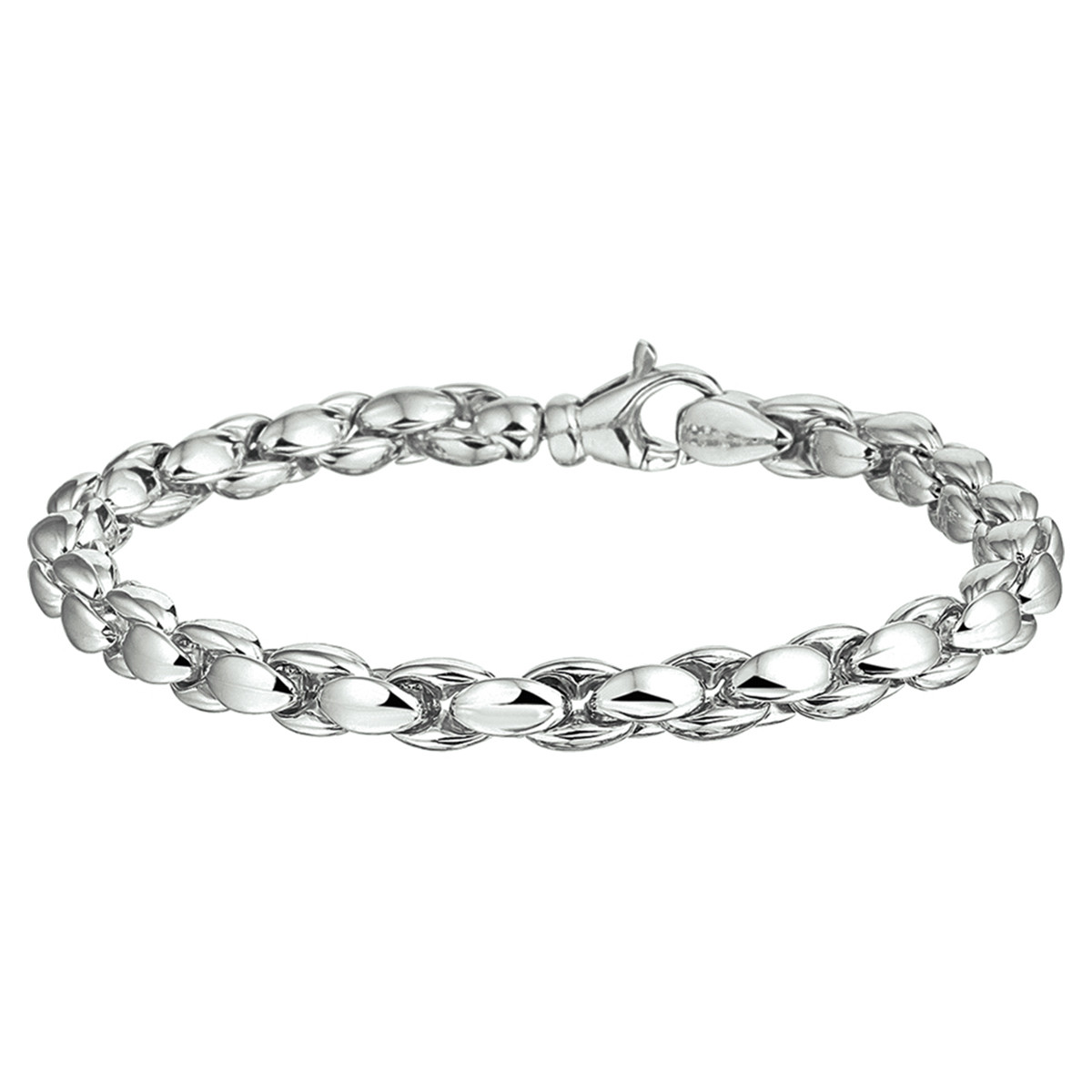 925 sterling zilveren schakelarmband met ovale schakels 5.5 mm breed - Lengte 19.5 cm