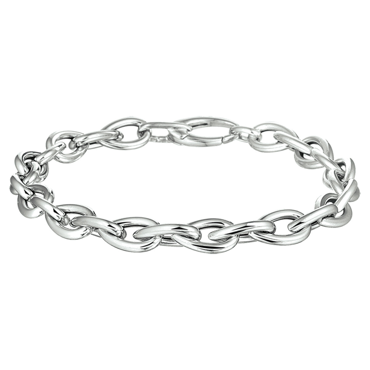 925 sterling zilveren schakelarmband met ovale schakels 7 mm breed - Lengte 20 cm